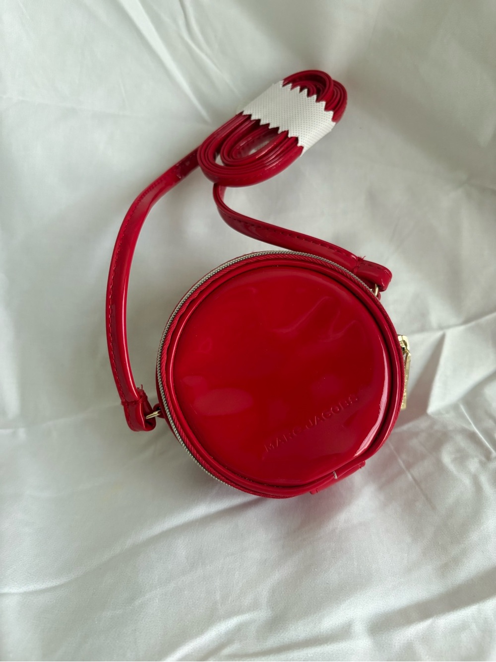NWOT Marc Jacobs Patent Leather Red Round Mini Crossbody